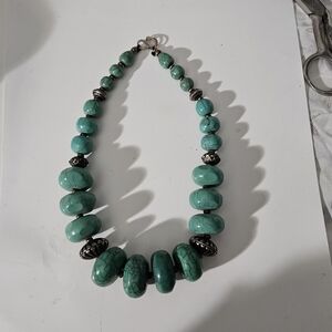 Tagua nut necklace with silver